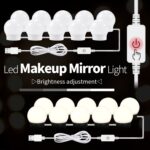 Espejo de temperatura de 3 colores Lámpara frontal USB Baño simple Maquillaje Bombillas, 10 LEDs - Imagen 5