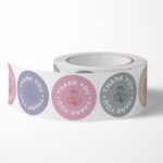10 PCS Rose Flower Thank You Sticker Caja de regalo Etiqueta de sellado, 38mm 500 / Rolls - Imagen 2