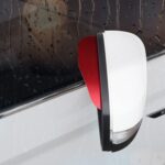 Espejo retrovisor para coche, cubierta de ceja para lluvia, espejo de Catering, protector de lluvia de aleación de aluminio, DM-104(Red) - Imagen 2