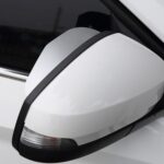 Espejo retrovisor para coche, cubierta de ceja para lluvia, espejo de Catering, protector de lluvia de aleación de aluminio, DM-104 (Silver) - Imagen 2