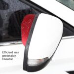 Espejo retrovisor para coche, cubierta de ceja para lluvia, espejo de Catering, protector de lluvia de aleación de aluminio, DM-104(Red) - Imagen 4