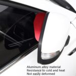 Espejo retrovisor para coche, cubierta de ceja para lluvia, espejo de Catering, protector de lluvia de aleación de aluminio, DM-104(Red) - Imagen 5