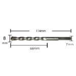 Taladro eléctrico manual de 10 Uds., taladro de choque, mezcla de pared, broca de construcción de pared de cemento de suelo, 8x114mm Triangle Handle - Imagen 2