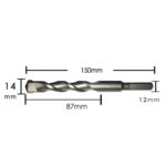 Taladro eléctrico manual de 10 Uds., taladro de choque, mezcla de pared, broca de construcción de pared de cemento de suelo, 14x150mm Triangle Handle - Imagen 2