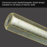 Taladro eléctrico manual de 10 Uds., taladro de choque, mezcla de pared, broca de construcción de pared de cemento de suelo, 14x150mm Triangle Handle - Imagen 4
