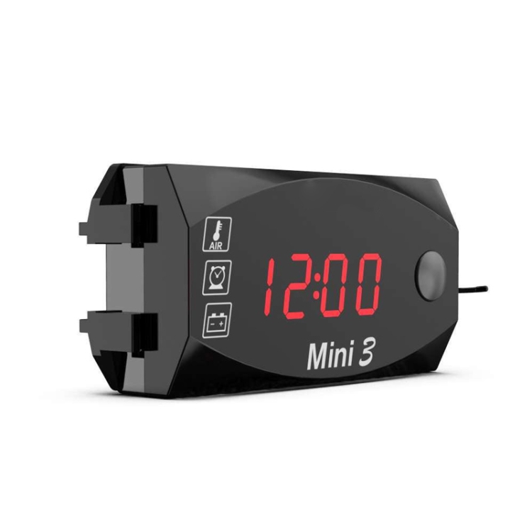TBD0574653401B.jpg Reloj de voltaje y temperatura, medidor electrónico LED 3 en 1, pantalla Digital de pantalla grande, voltímetro resistente al agua y al polvo, 3 In 1 LED Red Light - Imagen 1