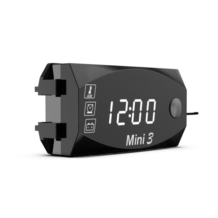 TBD0574653401C.jpg Reloj de voltaje y temperatura, medidor electrónico LED 3 en 1, pantalla Digital de pantalla grande, voltímetro resistente al agua y al polvo, 3 In 1 LED White Light - Imagen 1