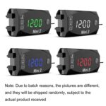 Reloj de voltaje y temperatura, medidor electrónico LED 3 en 1, pantalla Digital de pantalla grande, voltímetro resistente al agua y al polvo, 3 In 1 LED Red Light - Imagen 2
