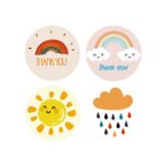 10 rollos F69 niños clima sellado pegatina sobre decoración etiqueta adhesiva, F69 Sticker - Imagen 4