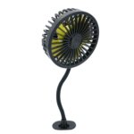 F408 Ventilador de manguera de silicona para automóvil Ventilador USB de ajuste multiángulo, F408 - Imagen 2