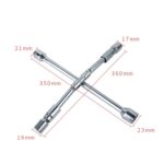 Llave de neumático de coche de manga cruzada plegable de 350 mm, 350mm Folding Cross Wrench - Imagen 3