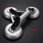 Herramienta de hardware de ventosa de vidrio de servicio pesado de aluminio, Three Claws, Double Claw - Imagen 2