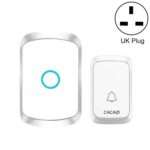 CACAZI A50 1 Por 1 Timbre Musical Inalámbrico Sin Batería, UK Plug
