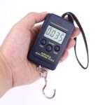 Mini báscula de pesca digital de 10 g Pesaje de viaje Steelyard Báscula de gancho electrónica colgante Herramienta de peso de cocina, Capacidad: 40 kg, 40kg without Backlight