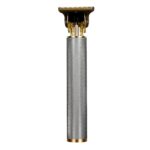 Recortadora de cabello con cabeza de acero en forma de T hueca, recortadora de cabello eléctrica tallada con carga USB, Steel Head (Silver)
