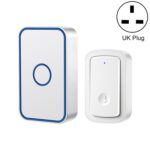CACAZI A19 1 Por 1 Timbre Musical Inalámbrico Sin Batería, 1 For 1 UK(White)