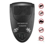 LI-3110 Repelente de ratas electrónico ultrasónico Repelente de insectos inteligente para el hogar, US Plug(Black)