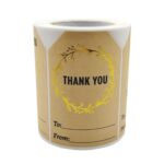 2 rollos de papel Kraft, gracias, pegatina de estampado en caliente, etiqueta decorativa para envolver regalos, K-74 Sticker