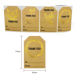 2 rollos de papel Kraft, gracias, pegatina de estampado en caliente, etiqueta decorativa para envolver regalos, K-74 Sticker - Imagen 3