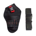 Kit de tela Oxford 900D Riñonera Bolsa de almacenamiento para electricistas, Black Red Line + Belt