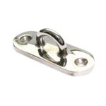 Asiento de placa de barco ovalado de acero inoxidable 316, accesorios de asiento fijo para barco de remos a mano, 100mm - Imagen 2