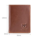 BUFF CAPTAIN 027 Cartera corta antirrobo para hombre Cartera gruesa de varias tarjetas de cuero, Luxurious Ash - Imagen 3