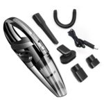 Aspirador de coche portátil de alta potencia de mano húmedo y seco, R-6052C Vacuum Cleaner with USB Cable (Black)