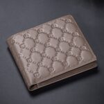 BUFF CAPTAIN 0204 Cartera horizontal y vertical de cuero para hombre Abrazadera de tarjeta de cepillo antirrobo de piel de vaca de primera capa, Luxury Gray (Horizontal)