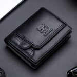 BUFF CAPTAIN 037 Cartera de cuero para hombre de piel de vaca de primera capa Monedero multifunción para licencia de conducir