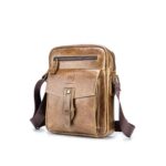 BUFF CAPTAIN 053 Bolso bandolera de cuero para hombre Maletín de gran capacidad de piel de vaca de primera capa, Especificación:, Small (Dark Brown)