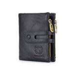 BUFF CAPTAIN 021 Cartera vertical de piel para hombre Cartera corta multifunción