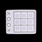 Molde de juego de tablero de ajedrez elástico de cristal DIY de 3 uds. Molde de ajedrez de palabra de juego de nueve palacios, MD3922