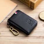 BUFF CAPTAIN 474 Monedero de cuero multifuncional Hombre Colgando Cintura Puerta Anti-Brush Key Bag, Black