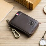 BUFF CAPTAIN 474 Monedero de cuero multifuncional Hombre Colgando Cintura Puerta Anti-Brush Key Bag, Brown