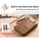 BUFF CAPTAIN 474 Monedero de cuero multifuncional Hombre Colgando Cintura Puerta Anti-Brush Key Bag, Blue Gift Box - Imagen 4