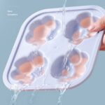 Caja de hielo de silicona creativa con forma de pata de gato para el hogar, molde para cubitos de hielo, caja de complemento alimenticio DIY para Hockey sobre hielo con tapa, Cat Paw Shape(Vegetation Green) - Imagen 5