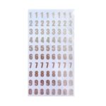 10 juegos de pegatinas alfanuméricas de cuenta manual, Plan diario, juego de pegatinas DIY, Bronze Physical Letter, Bronze Cartoon Letter, Bronze Number, Hot Silver Physical Letter, Hot Silver Cartoon Letter, Hot Silver Number - Imagen 3