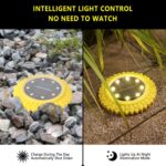 2 PCS 8 LED Pétalos solares Lámpara enterrada Luz de césped de jardín impermeable, Especificación:, Red Rose (White Light) - Imagen 5
