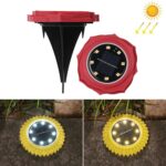 2 PCS 8 LED Pétalos solares Lámpara enterrada Luz de césped de jardín impermeable, Especificación:, Red Rose (Warm Light)
