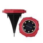 2 PCS 8 LED Pétalos solares Lámpara enterrada Luz de césped de jardín impermeable, Especificación:, Red Rose (Warm Light) - Imagen 2