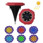 2 PCS 8 LED Pétalos solares Lámpara enterrada Luz de césped de jardín impermeable, Especificación:, Red Rose (Colorful Light)