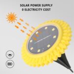 2 PCS 8 LED Pétalos solares Lámpara enterrada Luz de césped de jardín impermeable, Especificación:, Sunflower (White Light) - Imagen 4