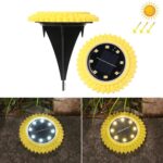 2 PCS 8 LED Pétalos solares Lámpara enterrada Luz de césped de jardín impermeable, Especificación:, Sunflower (Warm Light)