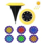 2 PCS 8 LED Pétalos solares Lámpara enterrada Luz de césped de jardín impermeable, Especificación:, Sunflower (Colorful Light)