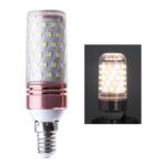 3 bombillas de vela de maíz sin parpadeo., 12W-E14  Neutral Light Home Style