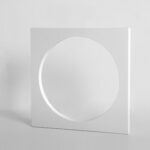 Accesorios de cámara de polígono geométrico de madera maciza Adornos de fotografía creativos, Square Hollow Circle