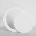 Accesorios de cámara de polígono geométrico de madera maciza Adornos de fotografía creativos, Dual Circular Rings