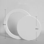 Accesorios de cámara de polígono geométrico de madera maciza Adornos de fotografía creativos, Dual Circular Rings - Imagen 2