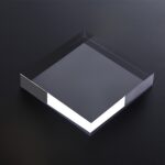 Adornos de placa de fondo de fotografía de accesorios de fotografía geométrica de acrílico transparente, Square 12x12x1.5cm