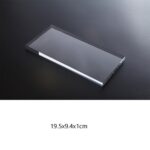 Adornos de placa de fondo de fotografía de accesorios de fotografía geométrica de acrílico transparente, Rectangular 19.5x9.4x1cm - Imagen 2